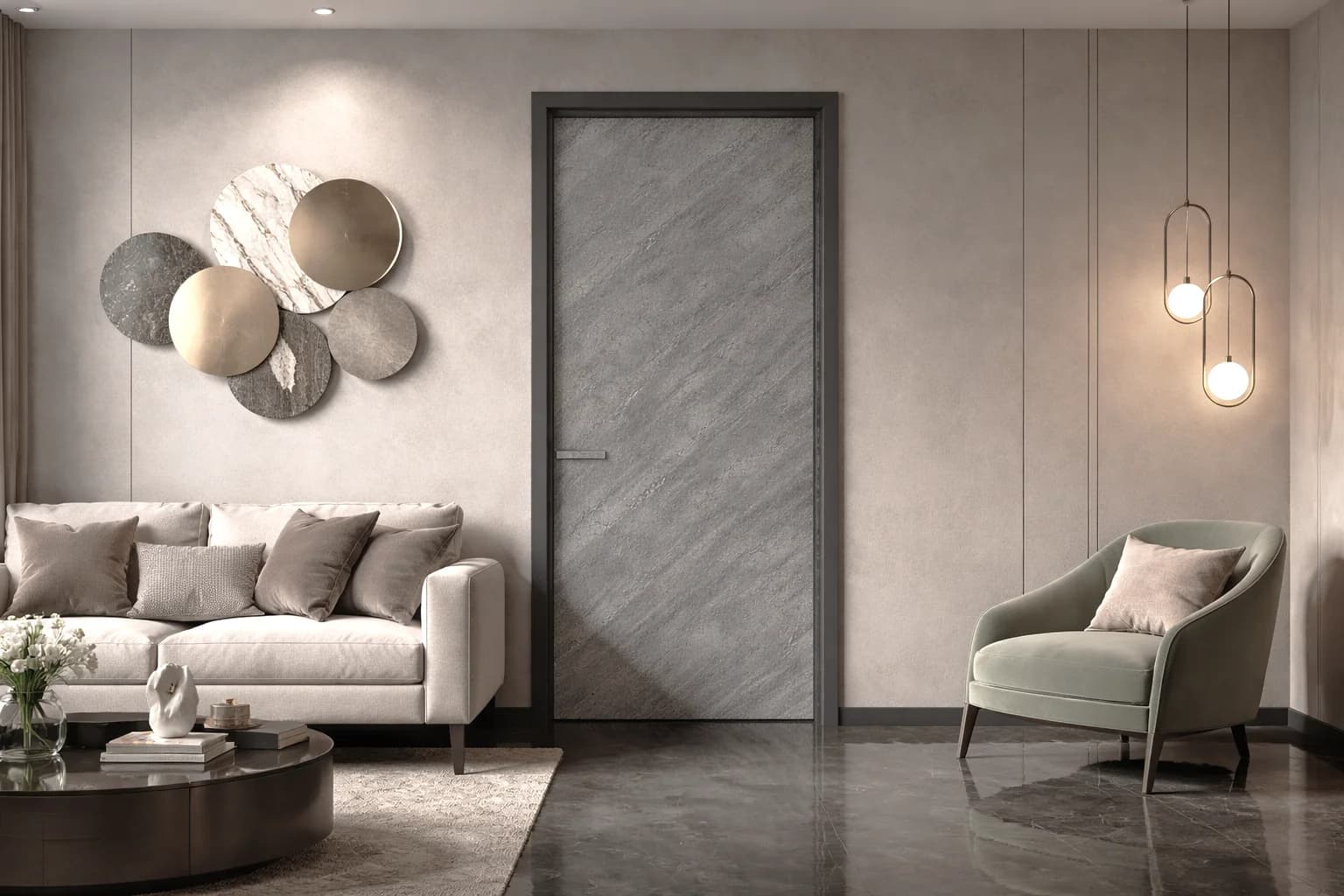 ALUFURN Glass Divide aluminium interior door India