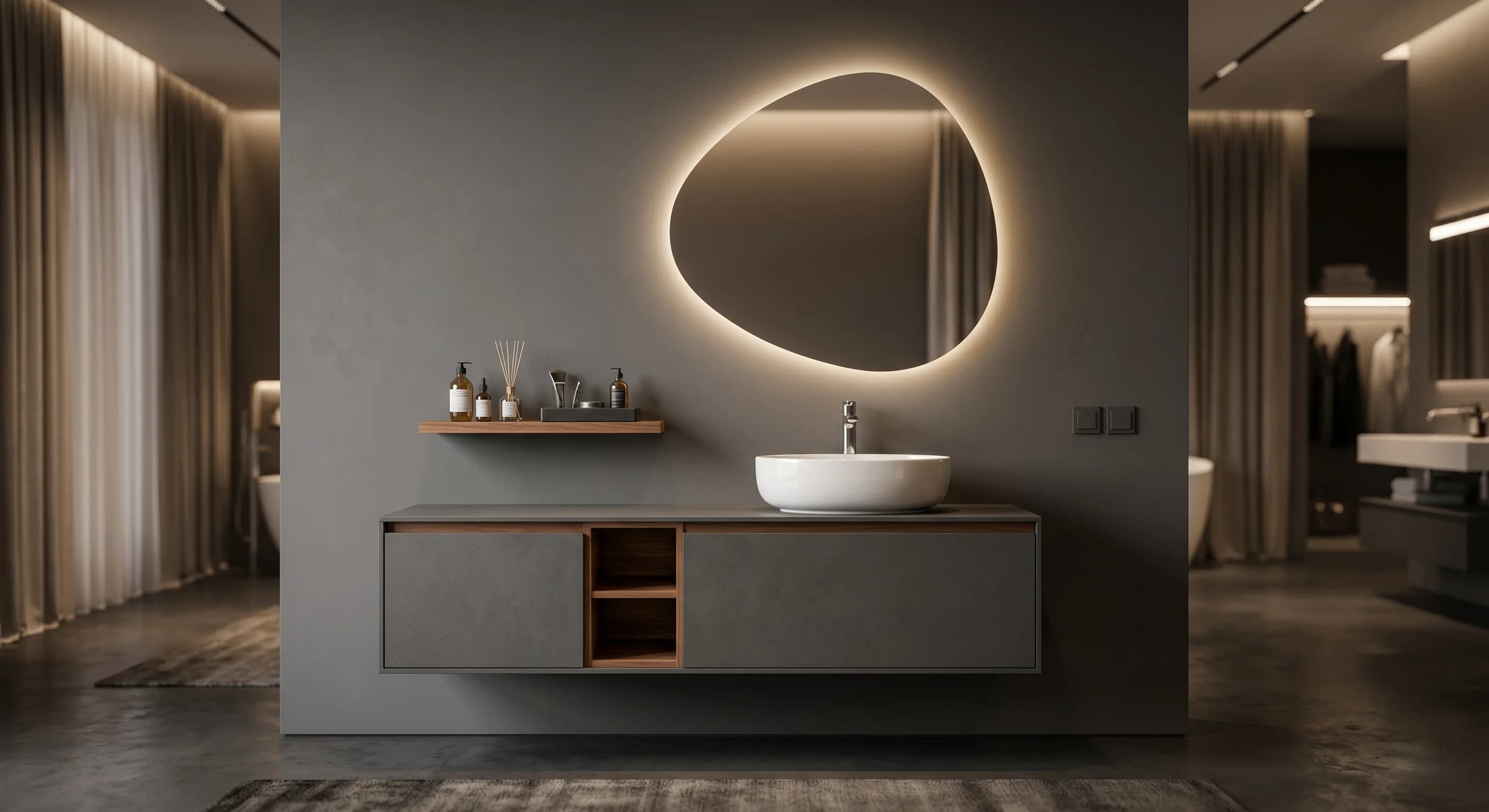 ALUFURN Mirror Cabinet aluminium bathroom vanity India
